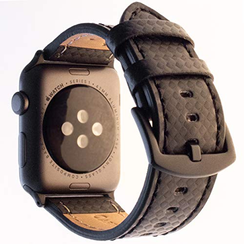 Aottom Compatible pour Bracelet Apple Watch 44mm Série 4 en Cuir